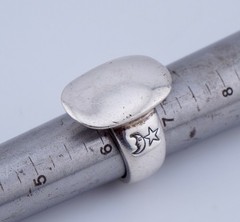 1999 Barry Kieselstein Cord Moon Star Oval Signet Ring VIntage KC Sz 6 3/4