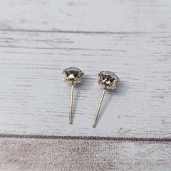 0.25″ Clear Gem Stud Earrings For Pierced Ears