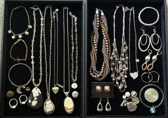 VTG Modern Mix Jewelry Lot Natural Stones Gold Tone Rhinestones All Wearable