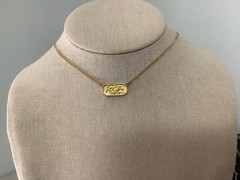 Vintage 60’s Crown Trifari Gold tone Capricorn Zodiac Pendant Necklace 15.5”