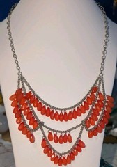Vintage Mixed Styles Statement Necklaces Lot Of 7 Pieces In Varying Colors
