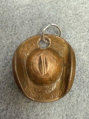 Copper Penny Hat Charm Handmade