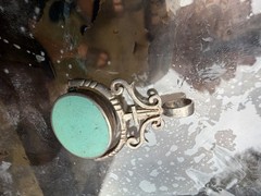 Vintage Sterling Silver Double Sided Flip Rotating Pendant