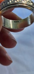 Vintage Men’s 925 Sterling Silver Greek Key Fidget Spinner Band Ring US Size 14