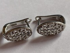 Vintage Earrings 925 Sterling Silver Weight 3.1g Rh plated Ukrainian jewelry Art