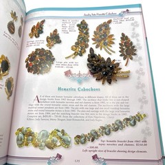 BOOK PIECE JULIANA D&E TORTOISE STRIPED RHINESTONE BEADS CHA CHA LEAF BROOCH