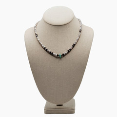 Southwestern USA Heishi Olive Shell Turquoise Stone Center Handcrafted Necklace
