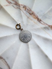 Vintage Hermès Paris “Sellier” Round Charm / Pendant