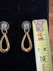 Vintage Pierced Earrings 1980s / 1990s Gold Tone LOT OF 5 Pair Hearts Signed