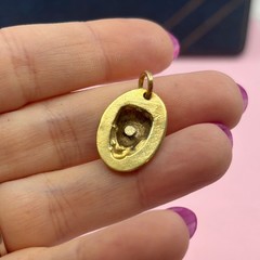 Vintage Gold Filled Lion Pendant Pink Stones Talisman Charm 1950s 1960s