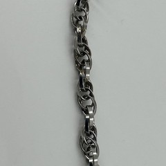 Vintage Interlocking Chain Link Helix Silver Tone Necklace 24 Inch