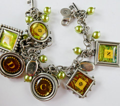 Vintage Charm Bracelet Jewelry Lot 10 Piece Bracelets Many Charms Silver Gold Tn