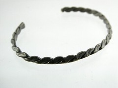 Southwestern Unmarked Sterling Silver Sun Rays Motif Cuff Bracelet 6.75 In 9.3g