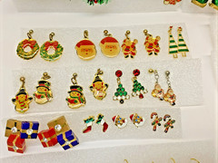 Vintage To Modern Lot of 40 Christmas Holiday Pierced Earrings Costume Jewelry