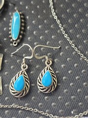 Vintage Sterling Silver Native American Style Jewelry Lot 4 Scrap Or Wear D3