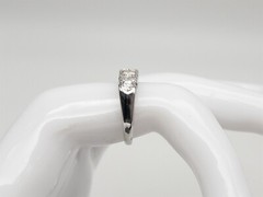 Vintage 1940s $6000 5 Stone 1.50ct VS H Natural Diamond 14k White Gold Band Ring