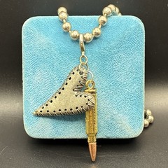 Vintage Broken Heart & Bullet Charms, Oversized Vtg Ball Chain Necklace, Custom