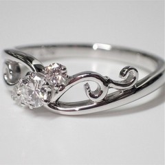 Art Deco Style Round Cut Lab Created Diamond 14K White Gold FN Engagement Ring