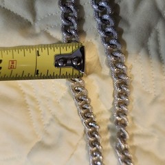 vintage silver-tone lariat necklace a twisted rope chain and Acorn Style end
