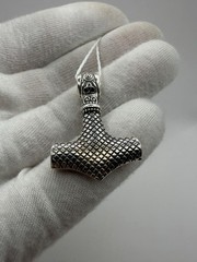 Vintage Thor Hammer Pendant Mjolnir Sterling Silver Viking Norse Amulet – 11.52g