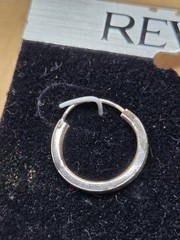 Vintage 1980’s Small Sterling Silver Hoops Earrings Revlon NOS