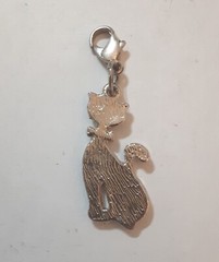 Vintage Enamel Lucky Black Cat Charm