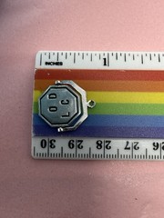 Antique 925 Sterling Silver Enamel Good Luck Hexagon Spinner Charm 2.4g