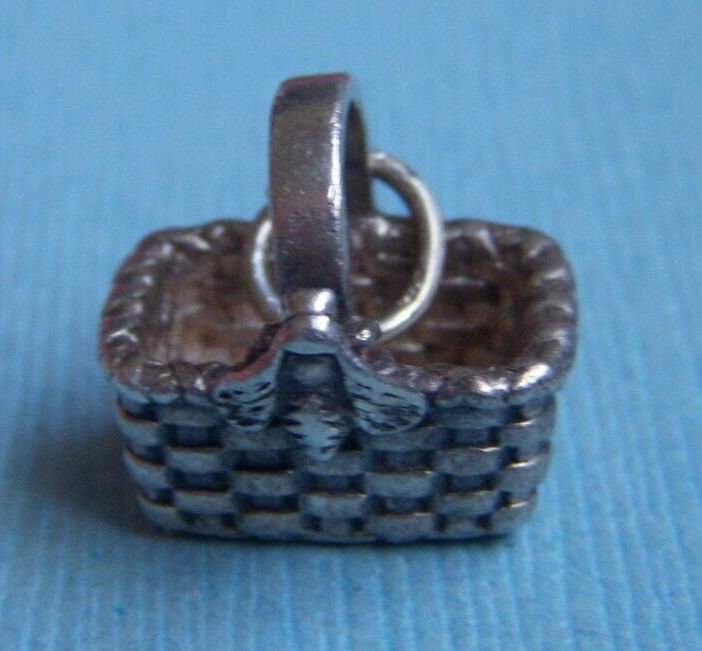 Vintage Brown County Basket bee on handle Indiana sterling charm