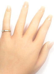 Antique Art Deco 1920’s Diamond Eternity Wedding Band 14KW/Y Ring Size 4.75 UK-J