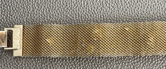 ☘☘☘Mesh Gold Tone Bracelet with Faux Amethyst Prong Set Stones Foldover Clasp☘☘☘