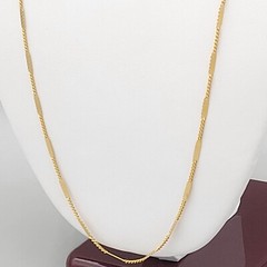 Womens Gold Tone Chain Delicate Necklace Spring Ring Close Made in Japan Vtg