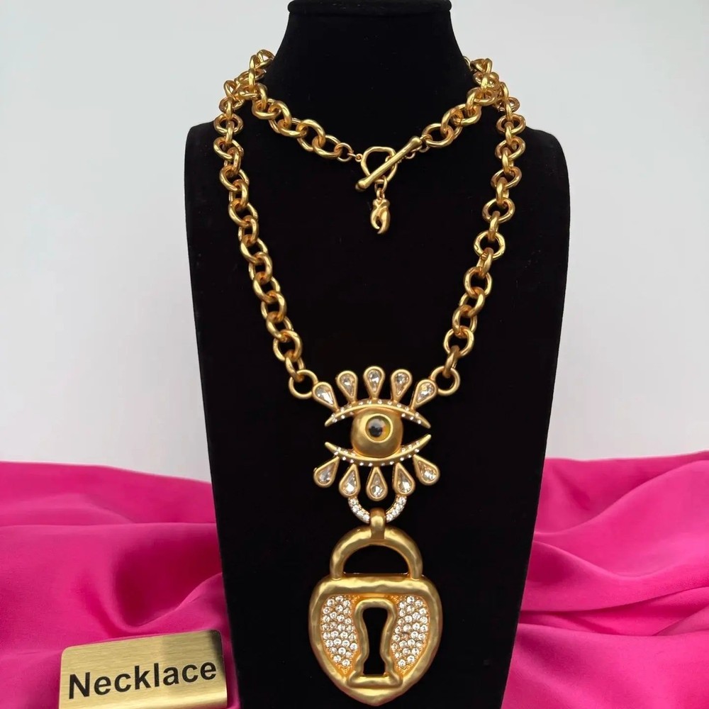 Schiaparelli Keyhole Necklace. With Box and Dust Bag.