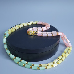 Necklace 23” Vintage Glass Czech Beads Women`s Jewelry Art Deco Style