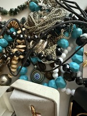 Over 3lbs Of Grandma’s Vintage Costume Jewelry Lot Old & New Basket Included!