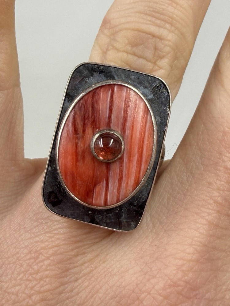 Michael Boyd Ring Statement Artisan Modern Wearable Art Sterling Size 5.5