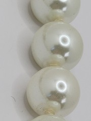 Vintage Glass Pearl Necklace | Elegant Vintage Style 16″ w/ Extender *HEAVY*