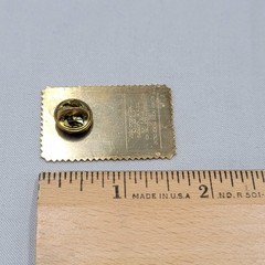 Vintage LOVE Postage Stamp USA 22 Puppy Pin Brooch 1 5/8″