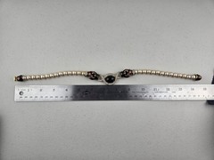 Signed Vintage Joseph Mazer JOMAZ Panther Strand Faux Pearl Beaded Necklace RARE