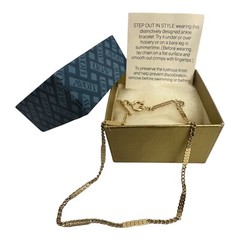 Vintage 1979 Avon Goldtone Delicate Anklet Large 9.5″ Original Box Unused