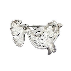 Vintage Jezlaine 925 Sterling Silver Koi Fish Brooch Pin