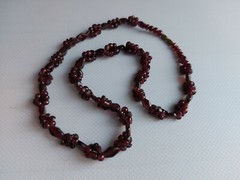 Beads vintage USSR natural stone Garnet Almandine 54 cm
