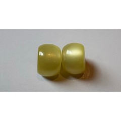 Vtg Ballou Yellow-Green Stud Earrings Pierced 0.5″