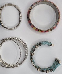Vintage Fashon Jewelry Bracelets Mixed Lot Of 4
