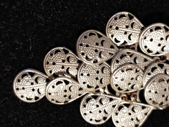 Vintage – Pierced Earrings – Silver Tone – Dangle Drop – 3.5 in Total Length