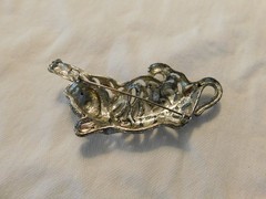 Tiger Panther Brooch Aurora Borealis Crystal Rhinestones Vintage Pin
