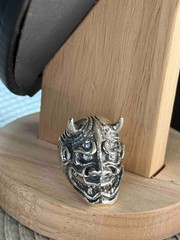 Ring Devil Silver 925 Jewelry Men’s Gothic Mask Sterling Satyr Custom Made Rare