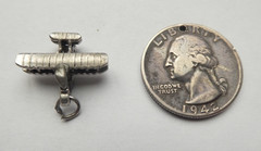 Vintage Sterling Silver Wright Brothers Flyer 1st Military Aircraft Charm