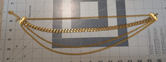 Vintage Monet Gold Tone Multi Strand Statement Necklace Adjustable Collar Bib