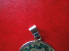J5350 VTG MEXICO AZTEC PENDANT STERLING 925 SILVER 45 MM SEE DESCR
