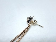 Vintage Set Necklace, Stud Earrings and Bracelet 925 Black Rose Ideal Gift